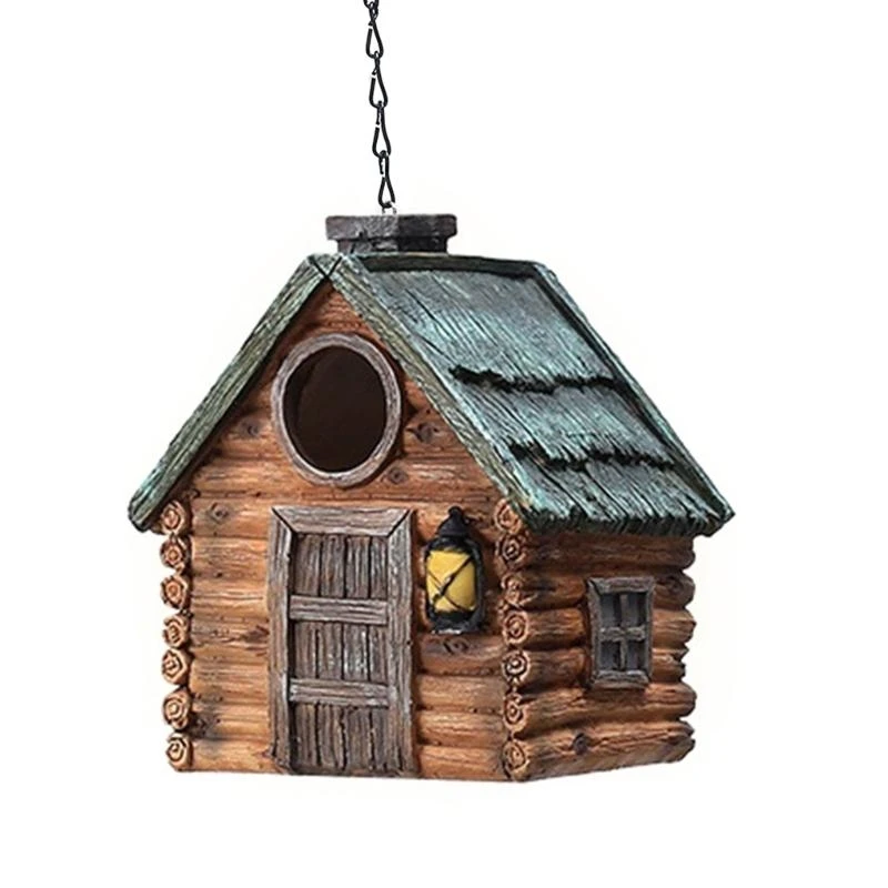 Hanging Bird Nest Bird House Hatching Breeding Garden Supplies Resin Material A2BB
