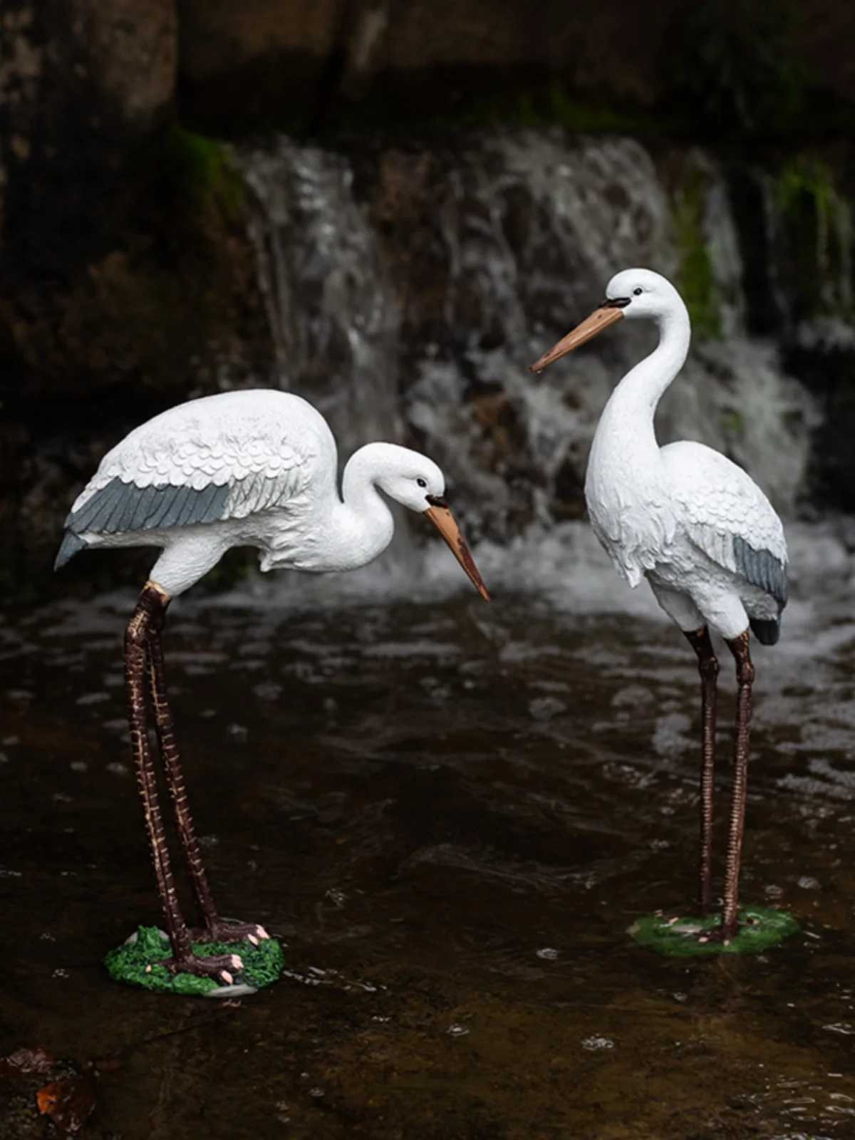

Смола открытый сад двор украшения декорации кусочки поддельные горные Fi пруд декоративные размещающие кран фигурки животных