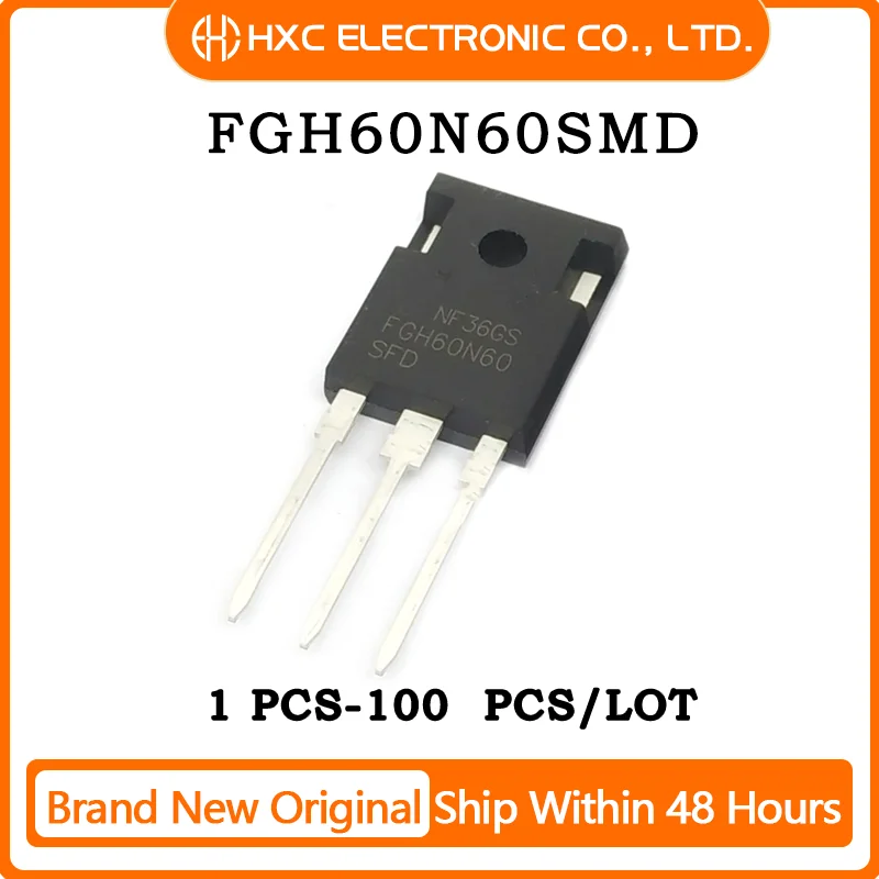 1PCS/5PCS/10PCS/50PCS FGH60N60SMD IGBT FIELD STOP 600V 120A TO247 100% New Original IC Chip