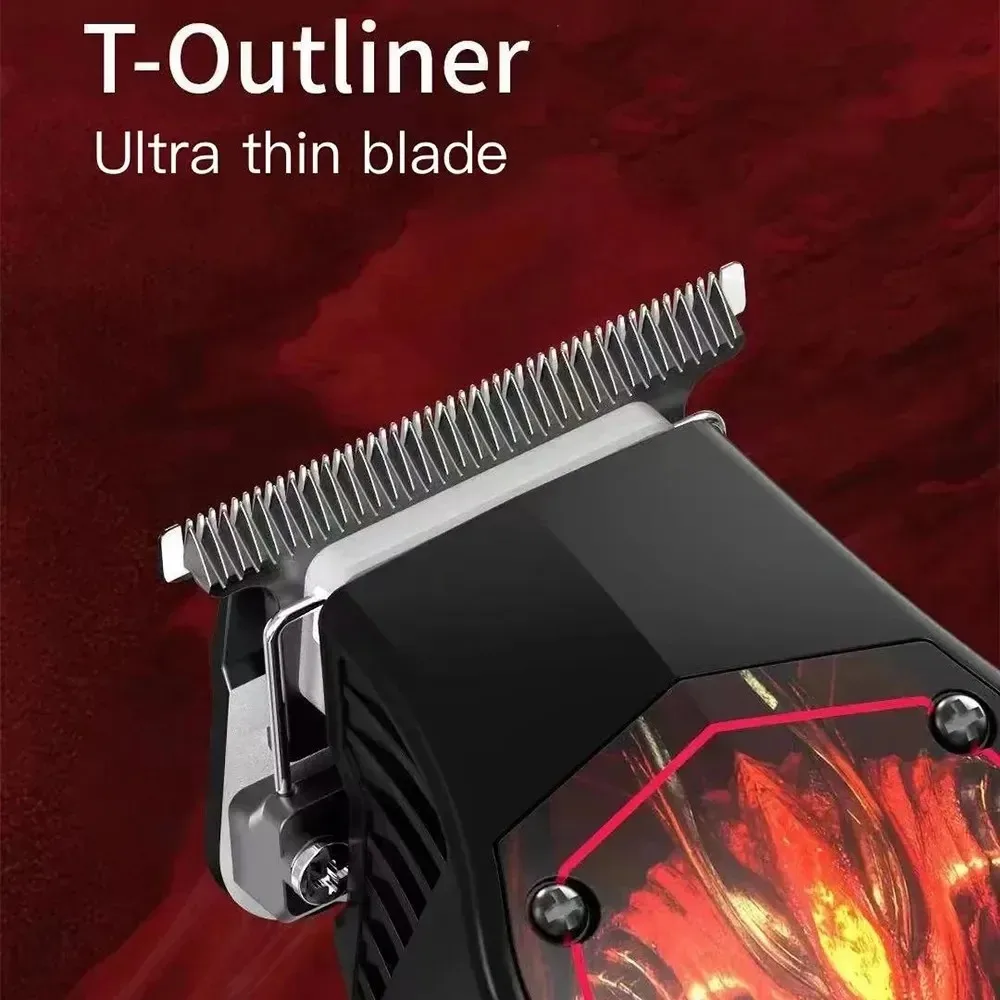 MadeShow D2 Professional Men's Cordless Electrodynamic Haircut Set M10 Hair Clipper M11 Trimmer Upgraded T-Blade