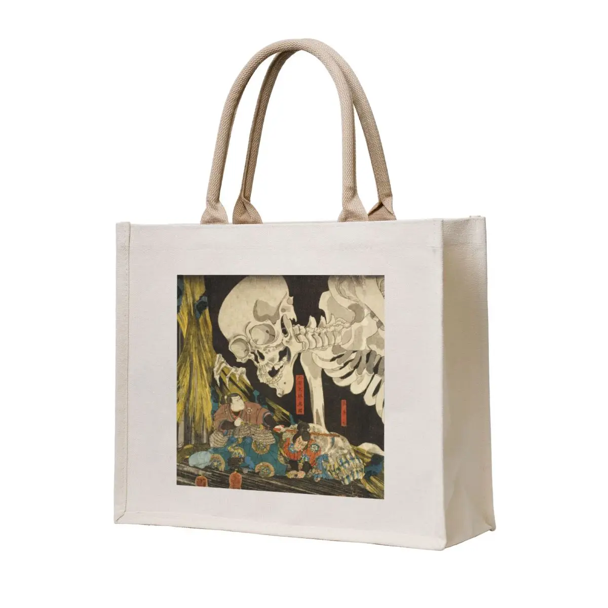 

Mitsukuni Defying the Skeleton Spectre Invoked by Princess Takiyasha - Utagawa Kuniyoshi Tote Bag