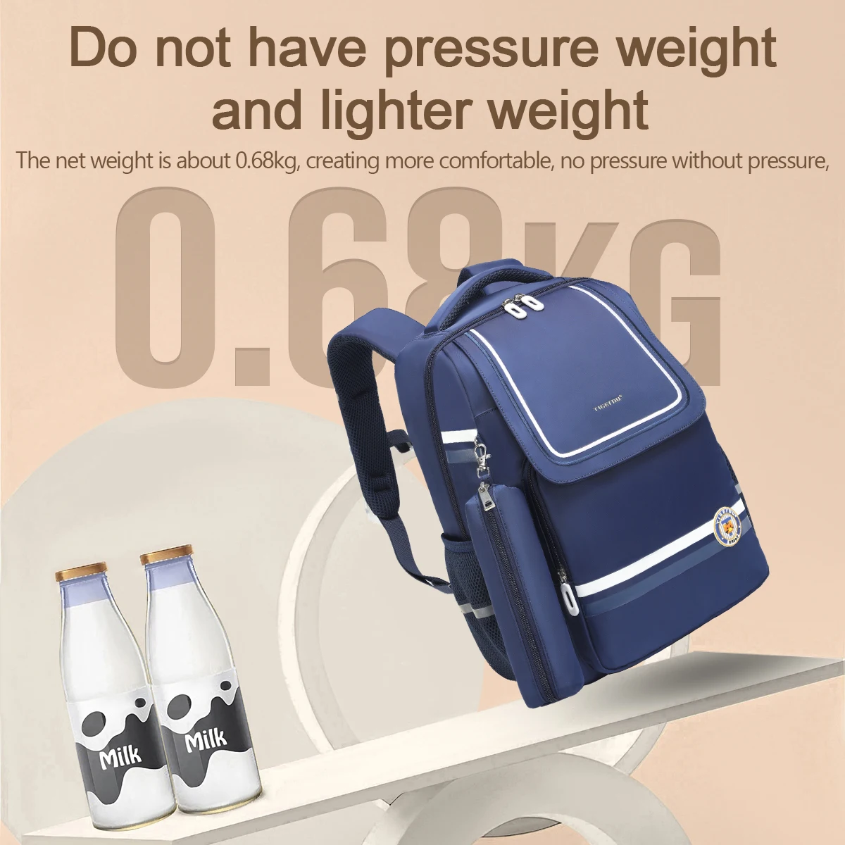 حقائب مدرسية للمراهقين من Tigernu للأولاد والبنات حقيبة ظهر خفيفة الوزن مع حقيبة أقلام رصاص منفصلة كبيرة حقيبة كرتونية يومية للطلاب mochila #2