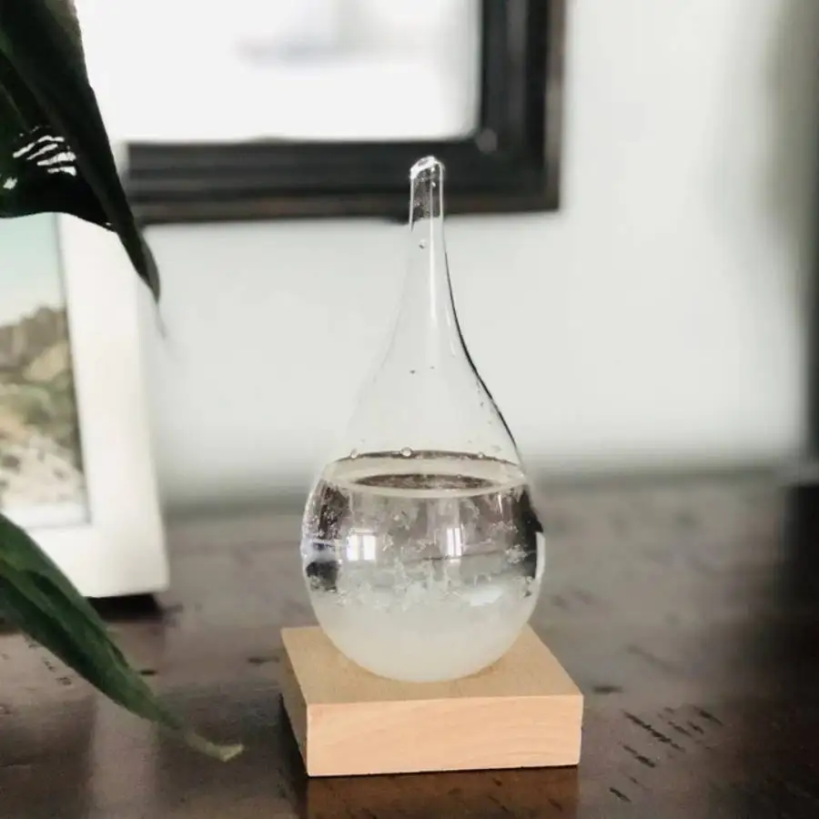 Astronomy Crystal Ball Weather Storm Glass Bottle Creative Desktop Decoration Predictive Barometer Weather Enthusiasts Gift