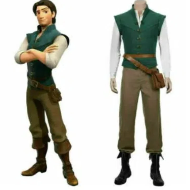 

NEW！ Tangled-Flynn Rider Cosplay Costume Vest Shirt Outfit Carnival Halloween no shoes