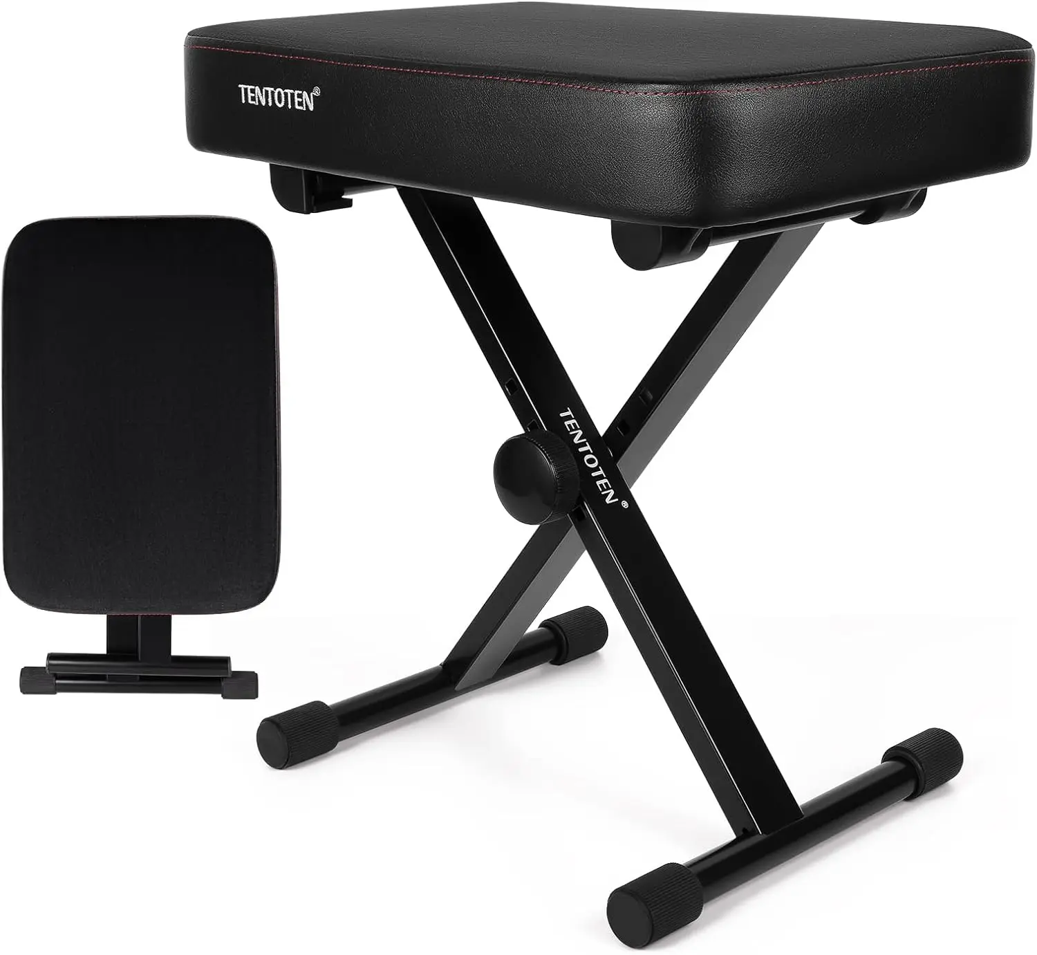 

Piano Bench Folding Piano Stool, Comfortable Memory Foam Piano Seat Adjustable Piano Chair With Flannel Top Padded Keyboard