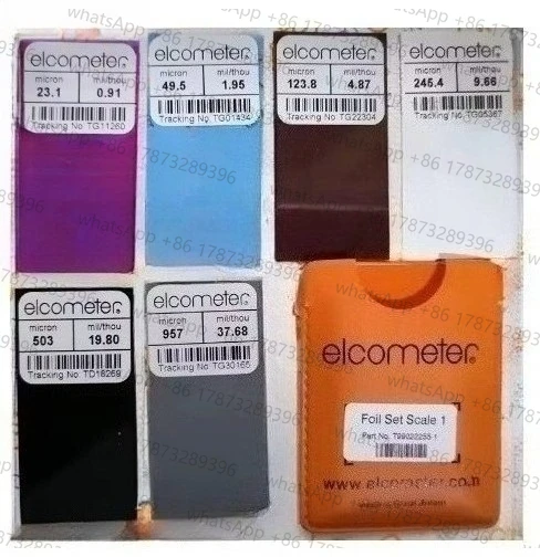 Elcometer 456 Medidor de espesor de recubrimiento Película de calibración Elcometer 456 Hoja estándar T99022255-1