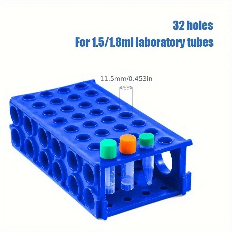 1Pc Multifunctional Plastic Centrifuge Tube Rack for Freezing Test Tubes Accessible from All Four Sides Lab Supply
