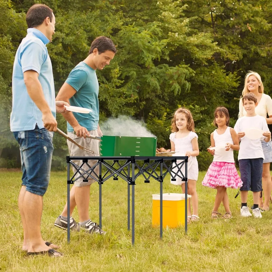 طاولة تخييم شديدة التحمل تدعم 264 رطلًا 48 × 23.6 طاولة تخييم كبيرة قابلة للطي لـ 68 شخصًا مع حقيبة حمل مقاومة للماء محمولة I #2