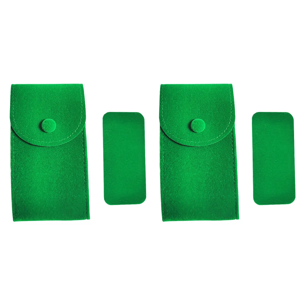 2Pcs Watch Pouch Simple Portable Jewelry Storage Bag Travel Organizer Dustproof Scratch Resistant Flannel Watch Travel Container