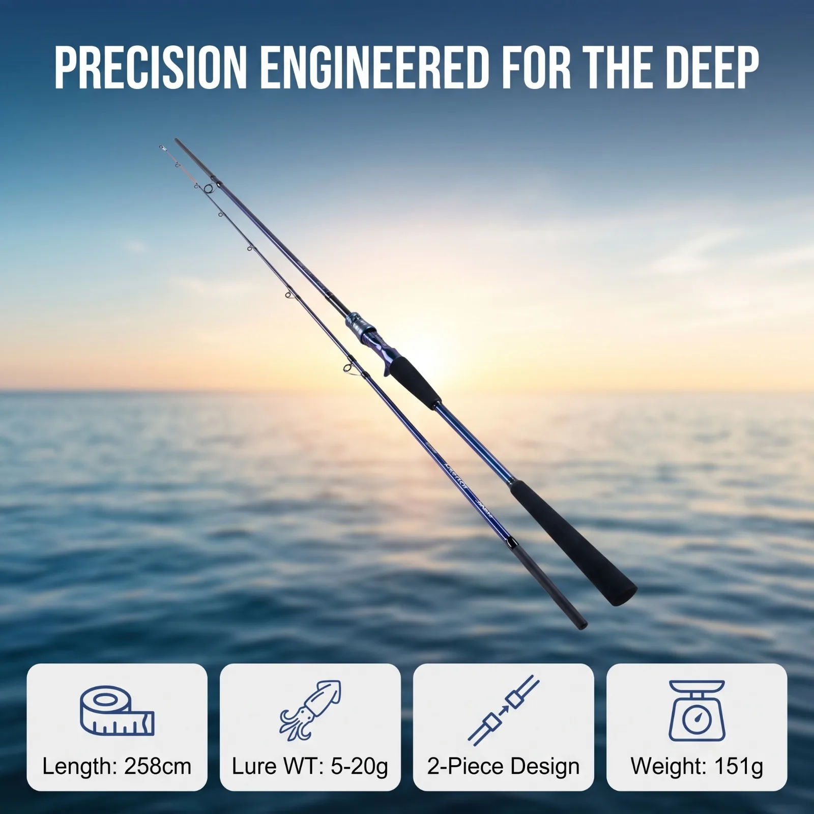 Goture Squid Jig Casting Rod 1.71m MH 100% Fuji Guide Titanium Tip 40T Carbon Saltwater Boat Octopus Cuttlefish Fishing Lure Rod