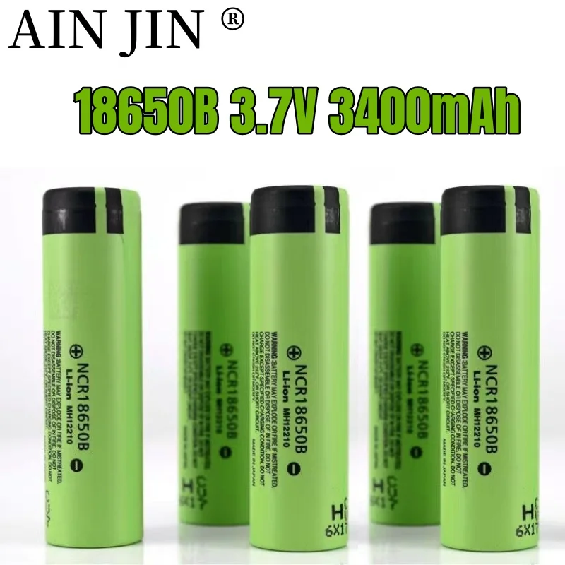 18650 Lithium Ion Rechargeable Battery for Panasonic NCR 18650B 3400mAh Flashlight Tool + charger