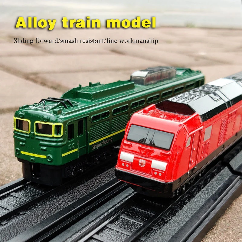 Children Alloy Train Model Simulation Retro Train Metal Diecast High-speed Rail Subway Car Model Ornaments Toys For Boys