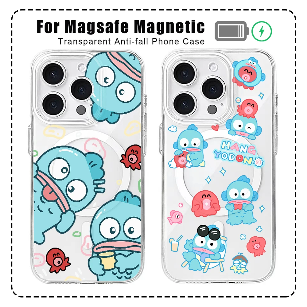 Cartoon Fish Hangyodon For Magesafe Magnetic Phone Case for iPhone 16 15 14 Plus 13 12 Mini 11 Pro Max X Xs XR 8 7 SE Cover