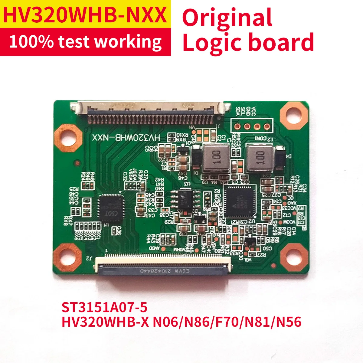 Silman-HV320WHB-X N06/N86/F70/N81/N56, placa lógica Tcon para reparación de pantalla de TV LCD, trabajo de prueba Original, HV320WHB-NXX