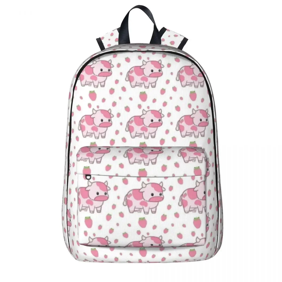 

Strawberry Cow Pack Backpacks Large Capacity Student Book bag Shoulder Bag Laptop Rucksack Travel Rucksack Children School Bag