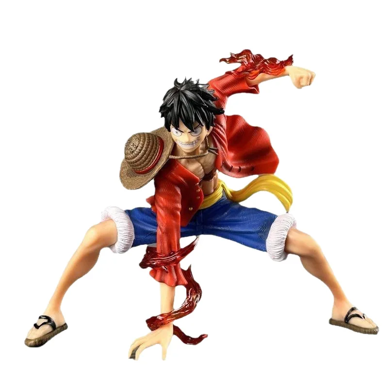 17cm One Piece Battle Luffy PVC Model Anime Peripheral Birthday Toy Collection Model Doll Statue Toys Gifts - view 2