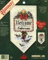 Cross stitch Kit 14CT Canvas Cross Stitch Embroidery Set Craft -11-Dim 8580 Small Bird Welcome Door Flag 25-37 Cross Stitch Set