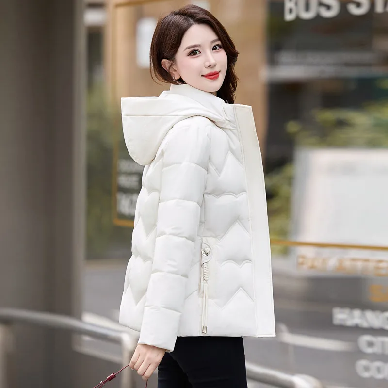 

2026 женская куртка, свободные пуховые хлопковые пальто, парки, повседневная теплая верхняя одежда, зимняя куртка с капюшоном, оверсайз, женское пальто среднего возраста
