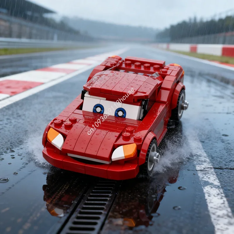 

346pcs MOC Inspired Cruisin McQueen City Champions Model Building blocks Christmas gifts Assemble idea toy Brick Kids Birthday