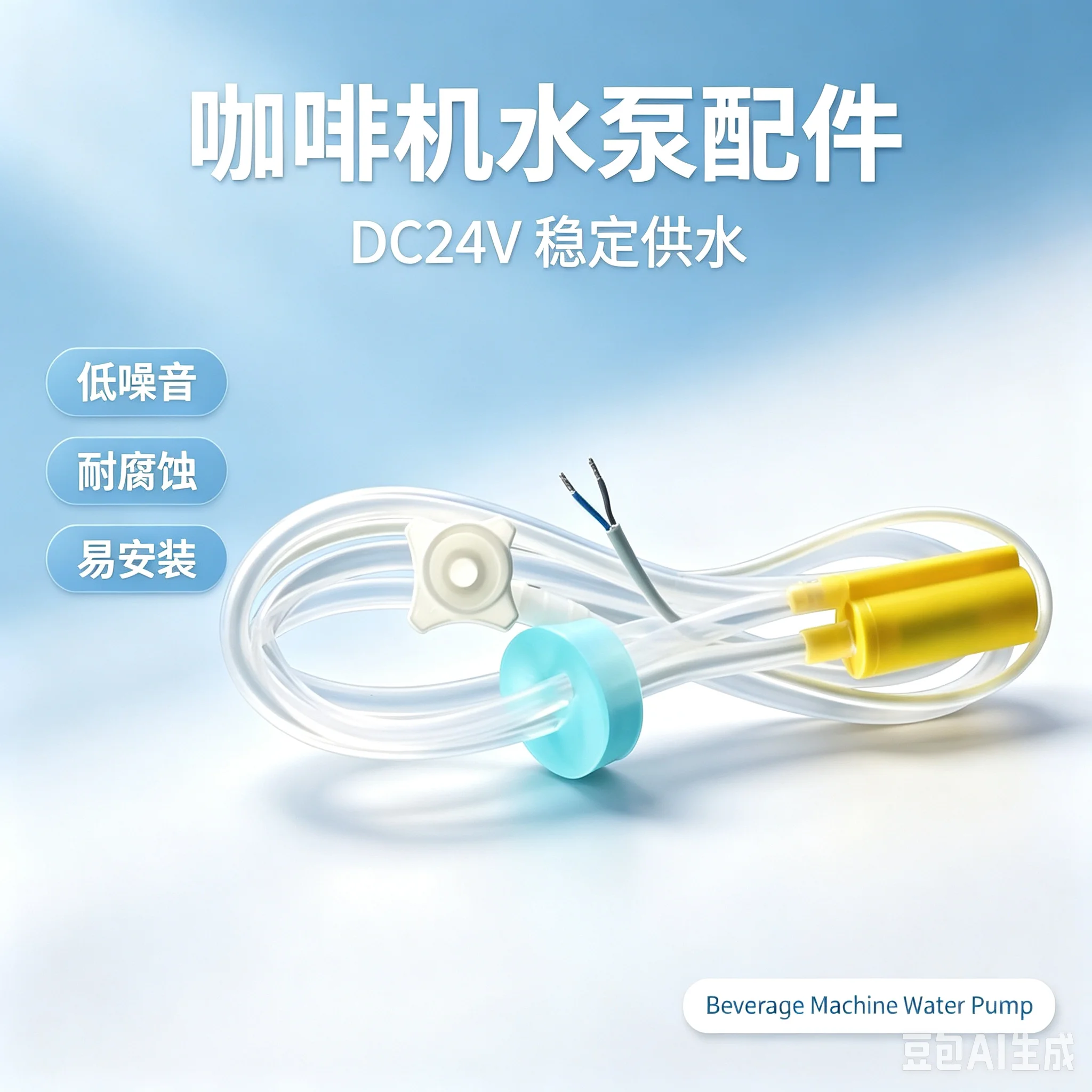 24V Submersible Water Pump for Yimeike Beverage Coffee Machine, Barrel Replacement Pump Part