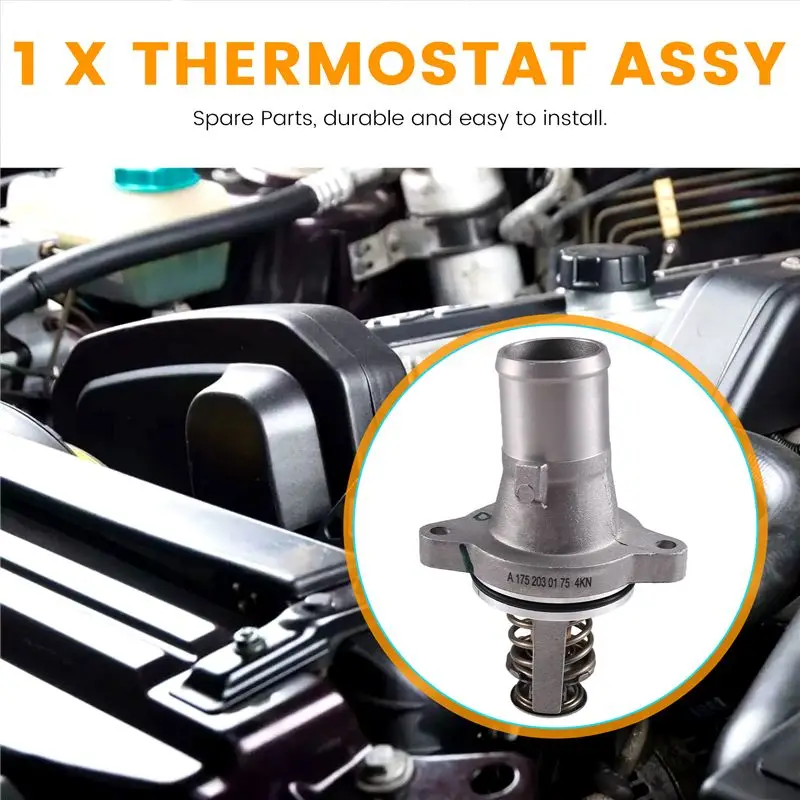 For Ssangyong ACTYON KYRON REXTON KORANDO C MUSSO RODIUS TIVOLI TORRES STAVIC 1752030175 COOLANT THERMOSTAT ASSY