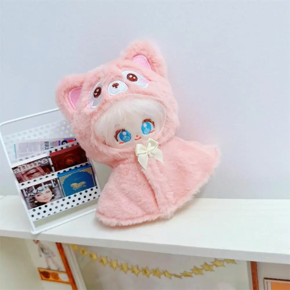 Tenue en peluche de 10CM, vêtements de poupée doux et joli Cape Kawaii 10CM/sans attributs, vêtements de poupée, cadeau d'anniversaire