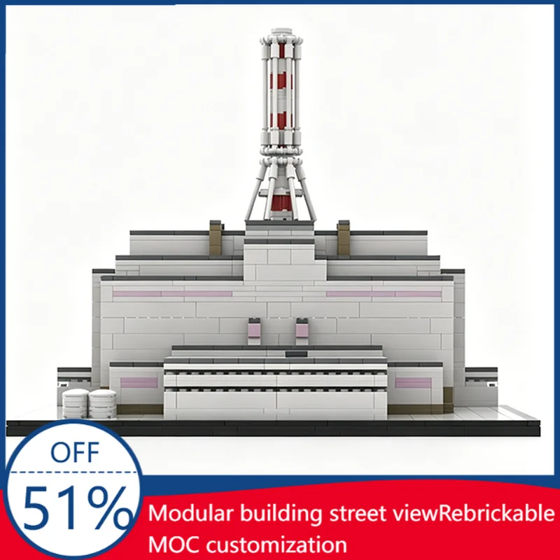 

NEW 915PCS Nuclear Power Plant Building Model MOC Custom Building Blocks Architecture Assembly Educational Toy Gift For Children