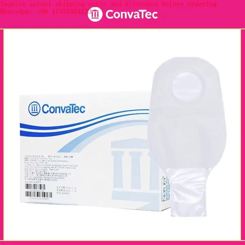 Bolsa de colostomía de dos piezas con extremo abierto y pinza, transparente, sin filtro, para ConvaTec 401512 401513