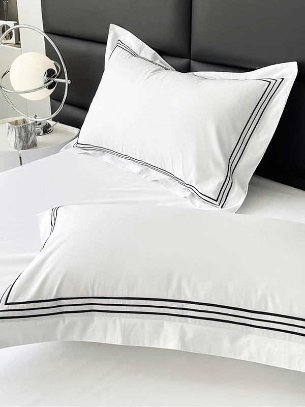 Nordic Style Pure Cotton Pillowcase Hotel Exclusive Bedding Cover Superior Sensation Home Use Single Double Core Case