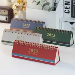 Desk Standing Calendar 2025 Desktop Small Monthly Planner Table Office Mini Tabletop Schedule Wall Daily Decorative