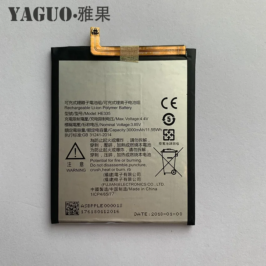 100% New Original HE335 3000mAh Battery HE 335 For Nokia 6 7 Nokia6 N6 Nokia7 N7 TA-1000 TA-1003 TA-1021 Batteries Bateria