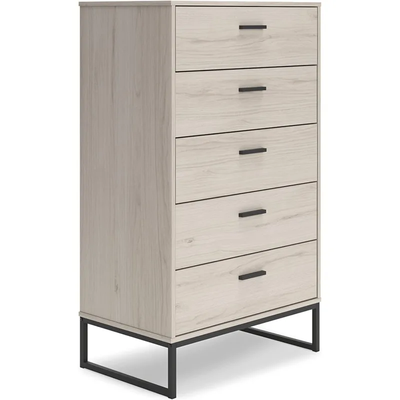 Socalle 5 Drawer Chest of Drawers, Natural Beige