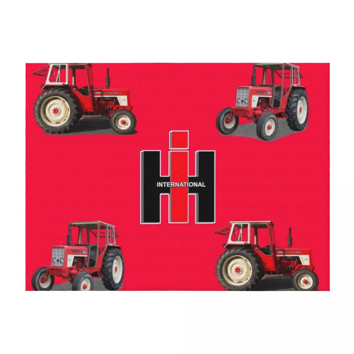 

red tractor Throw Blanket Sleeping Bag Hairy Luxury Thicken Stuffeds Blankets