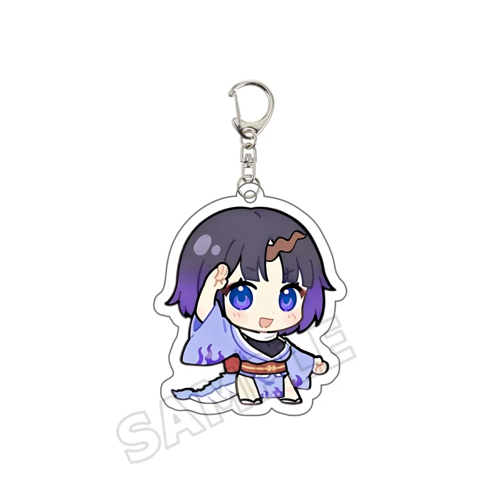 Anime Miss Kobayashis Dragon Maid 6CM Keychains Pendant Car Acrylic Figures Stand Kanna Kamui Tohru Fans Gifts cosplay Accessori view 2