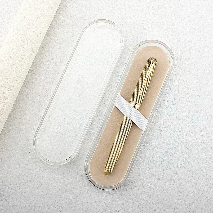 

JINHAO 75 Fountain Pen New Plaid Silver Series M 0.7MM mm Business Office School Supplies Ink Pen For Writing Gift Stationery