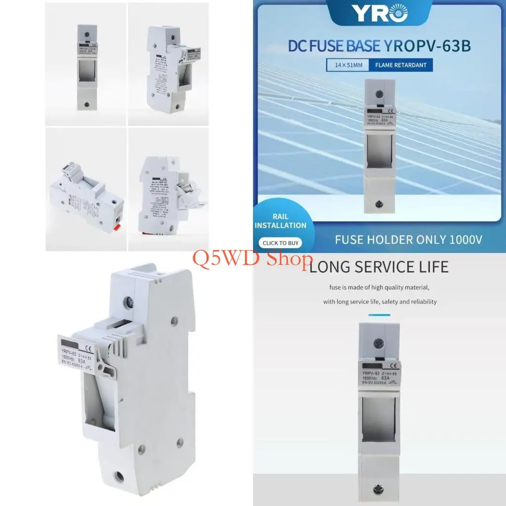 Q5WD DIN-Rail Mounted Midget- Holder for Photovoltaic System