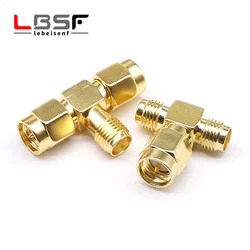 1/2/5/10/100PCS SMA RF coaxial connector SMA one to two adapter SMA-JKK one male two female three-way adapter