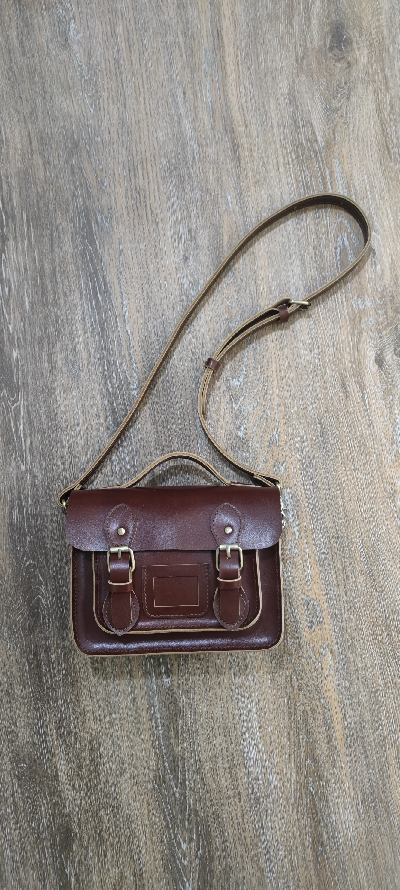 

Hanrted Vegetable-Tanned Top-Layer Cowhide Leather Cambrie Bag Vintage Sle Single oulder Slant Cross Handbag for Women