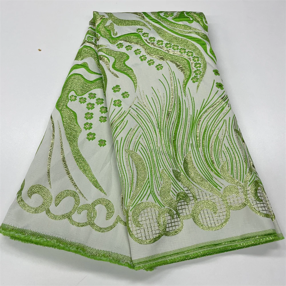 

2023 High Quality African Nigerian Gilding Tulle Lace Fabric Embroidery Organza French Lace Jacquard Brocade Lace Fabric QF0837