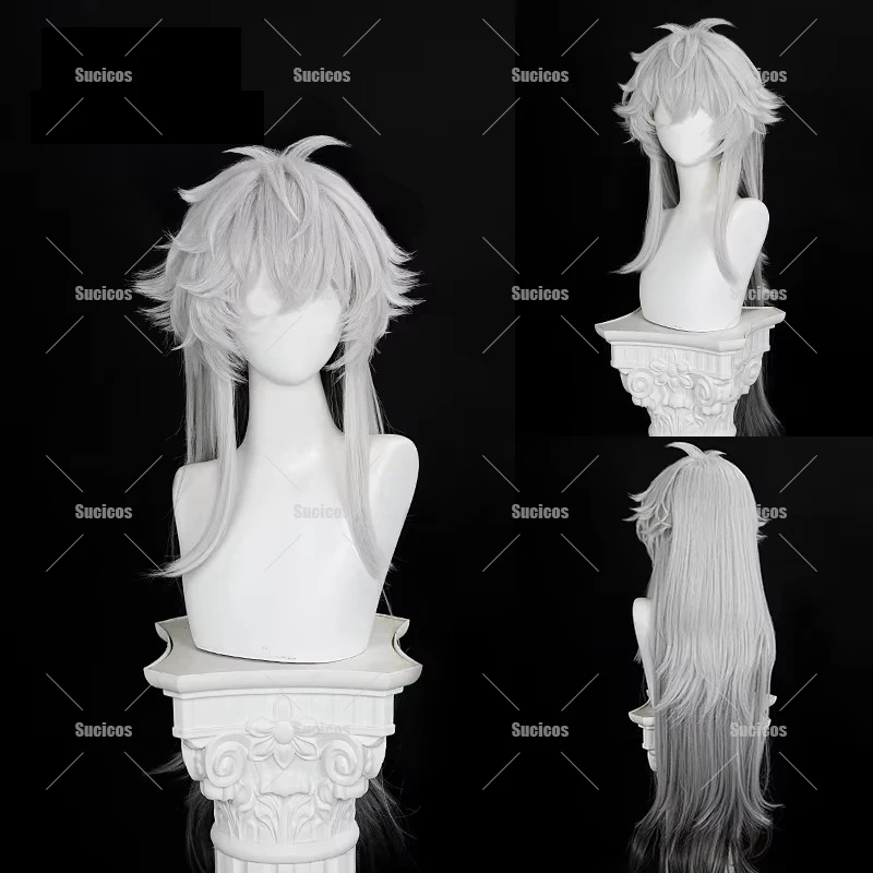 Arknights Lappland The Decadenza Cosplay Wig Lappland Cosplay Hair Offwhite Long Wig For Heat Resistant Synthetic Hair