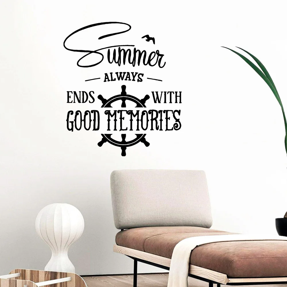1PC Romantic Rudder Waterproof Wall Stickers Home Decor A gift for a friend Removable Decor Wall Decals