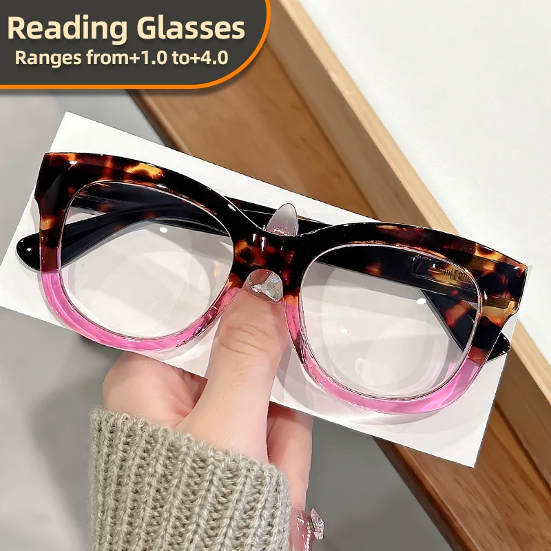 

The New Teopard Print Gradient Round Reading Glasses Are Trendy and Fashionable Reading Glasses For Women