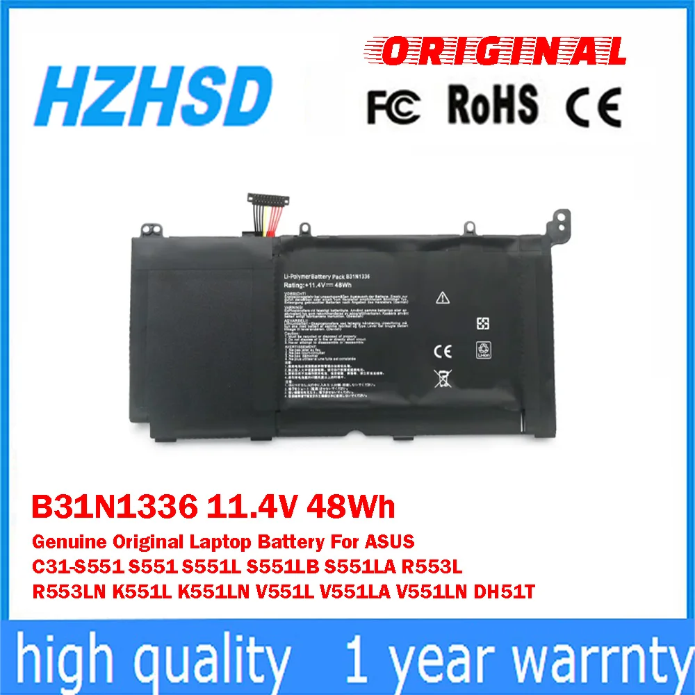 

B31N1336 11.4V 48Wh Genuine Original Laptop Battery For ASUS C31-S551 S551 S551L S551LB S551LA R553L R553LN K551L K551LN V551L