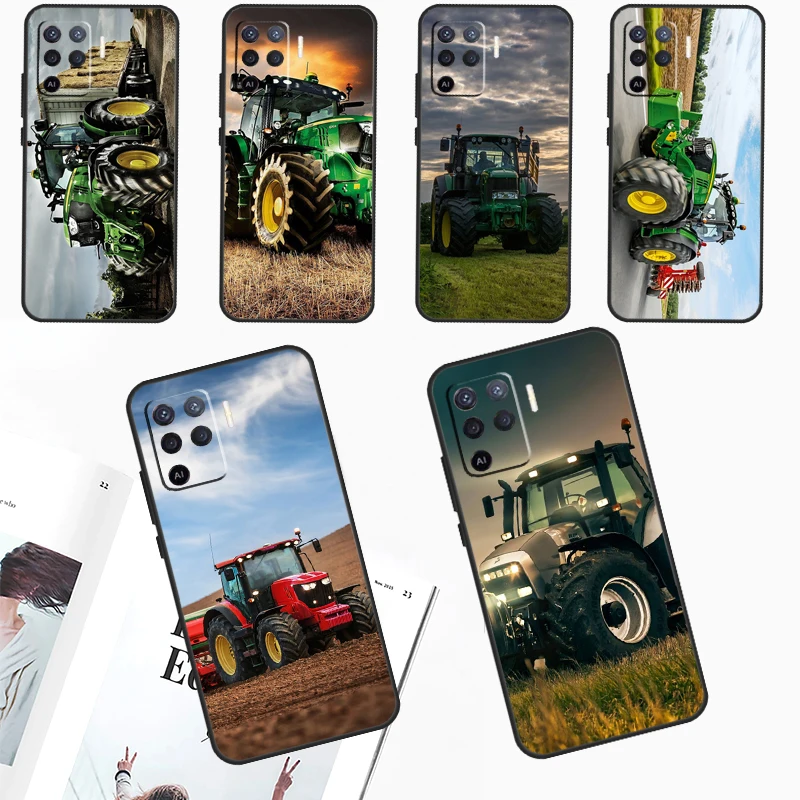 Farm Vehicle Tractor For OPPO A54 A74 A94 A57S A53S A58 A78 A98 A16 A76 A96 A15 A17 A77 A5 A9 A52 A72 A79 Case