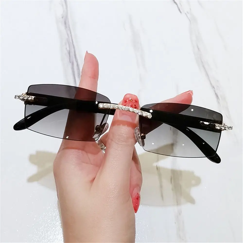 

Trendy Gradient Punk Sunglasses UV400 Driving Shades Rectangle Sun Glasses for Women & Men