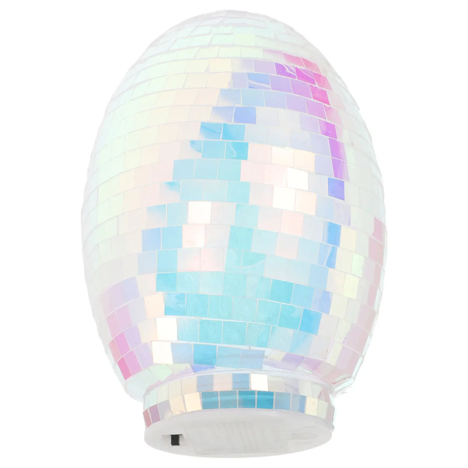 Glass Disco Mirror Ball Easter Egg Ornament – Spring Party Centerpiece & Desk Decoration