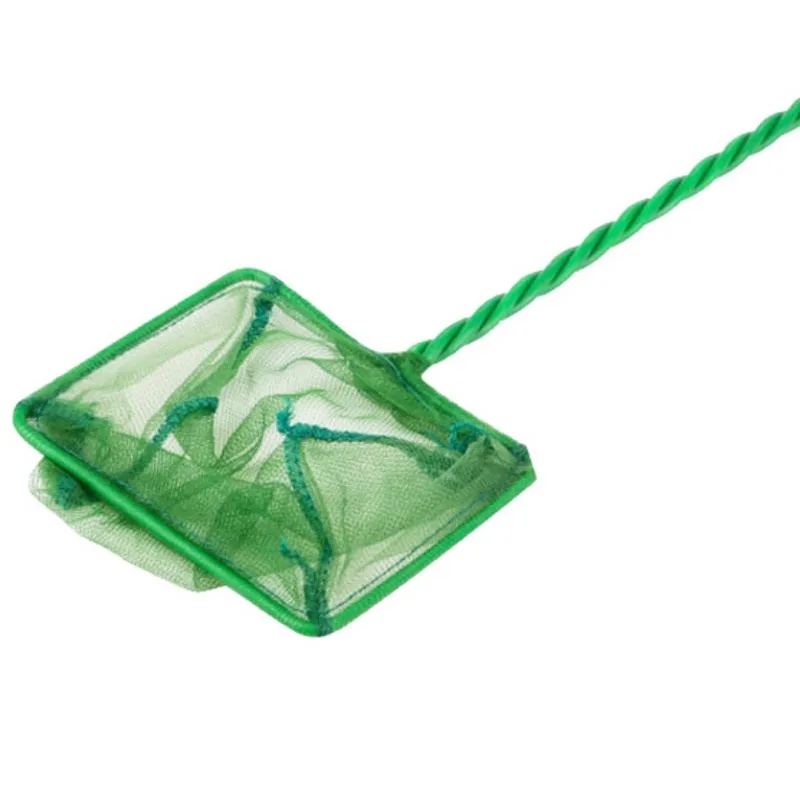 Portable Long Handle FishNet Square Aquarium Accessories Fish Tank Landing Net Fishing Net Fish Floating Objects Cleaning Tool