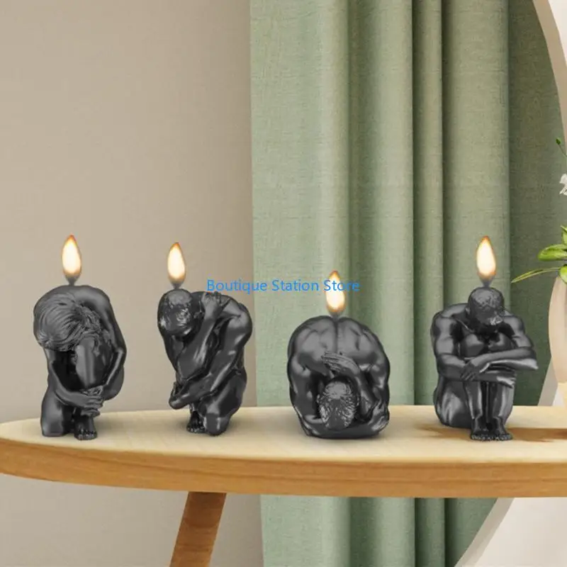 

Y55F Human Silicone Mold for Artist Handmade Soap DIY Birthday Gift Portrait Plasters