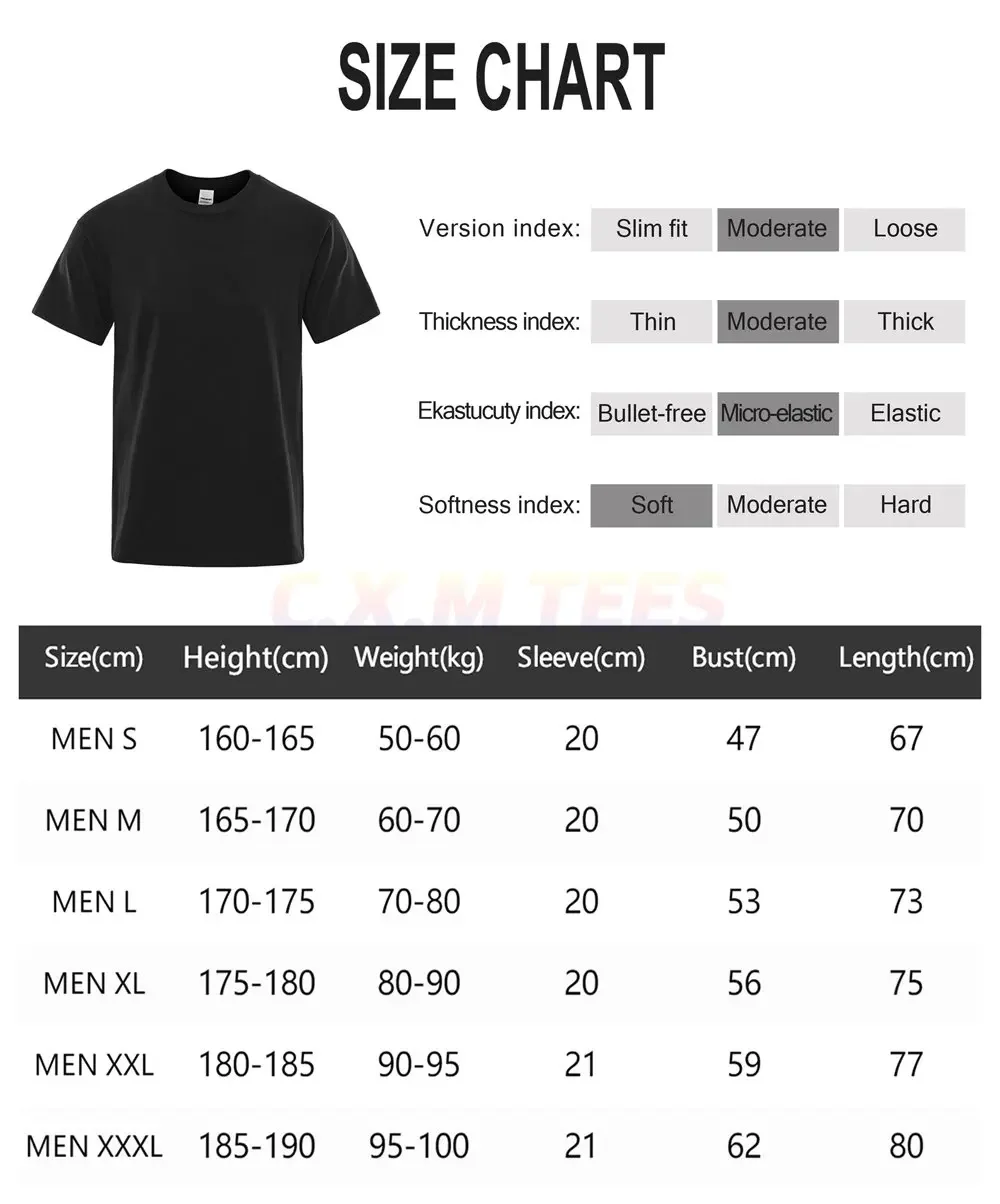 Amazing Tees Men Biker Chopper Bobber Custom Motorcycle Biker T Shirt Double-sided Casual Oversized T-shirt
