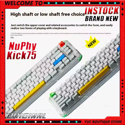 NEW NuPhy Kick75 Dwarf Axis Gaming Mechanical Keyboard Wireless 3-mode Gasket RGB Custom Esports Laptop Keyboards High Axis
